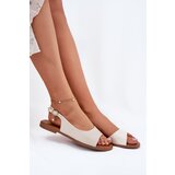 EVENTO Womens Sandals With Flat Heel Beige Weanise | shoptok.hr