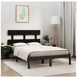  Okvir Za krevet od masivne borovine crni 200 x 200 cm | shoptok.hr