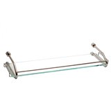 Staklena steklena polička (40 cm, z robom, inox) | Shoptok.si
