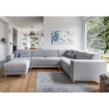 Miuform Svetlo siva raztegljiva/s prostorom za shranjevanje kotna sedežna garnitura (desni kot/v obliki črke "U") Classy Sophie – | Shoptok.si