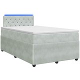  Boxspring krevet s madracem Svjetlosiva 120 x 200 cm Baršun | shoptok.hr