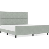 vidaXL Postelja v svetlo sivi barvi - 180x200 cm iz žameta, (22049077) | Shoptok.si