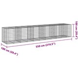  Gabionska košara s poklopcem 550x100x100 cm pocinčano željezo | shoptok.hr