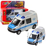 Metalni policijski automobil s motorom na povlačenje, svjetlima i zvukovima 1:32 Cijene