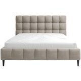 MID.YOU OBLAZINJENA POSTELJA 140 cm x 200 cm , les, tekstil, leseni material bež | Shoptok.si