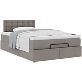vidaXL otomanski okvir kreveta s madraca smeđesivi 120x190 cm tkanine | shoptok.hr