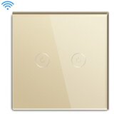 Exeshop wi-fi pametni prekidač 2g tuya zlatni (WiFi touch switch) ( ss004 ) | Eponuda.com