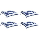  Jastuci za stolice 4 kom plavo-bijele pruge 50x50x7 cm tkanina | shoptok.hr