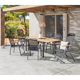 Ambia Garden VRTNA MIZA les, kovina antracit, naravne barve | Shoptok.si