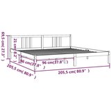  Posteljni okvir siv iz trdnega lesa 200x200 cm, (20646375) | Shoptok.si