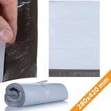 Rosfix Kurirske Folijske Vrečke 280 x 420 mm – Bela Barva, LDPE, 50 µm, 100 Kos | Samolepilni Trak, (22006117) | Shoptok.si