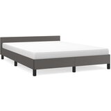 The Living Store Posteljni okvir z vzglavjem siv 140x200 cm umetno usnje - Posteljni Okvir Z Vzglavjem, (21530809) | Shoptok.si