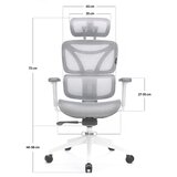  Ergonomska kancelarijska stolica LEVANO siva/bela/crna | Eponuda.com