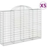  Lučne gabionske košare 5 kom 200x30x40/60 cm pocinčano željezo | shoptok.hr