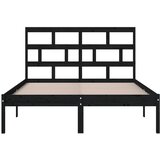  Okvir za krevet od masivnog drva crni 150x200 cm veliki | Eponuda.com