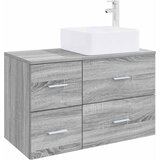 vidaXL Komplet pohištva za kopalnico 2 pcs Siva Sonoma Inženirski les, (5000245210) | Shoptok.si