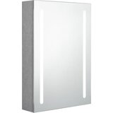 Maison Chic LED Kopalniška omarica - Kopalniški kabinet z ogledalom betonsko siva 50x13x70 cm, (21794405) Cene