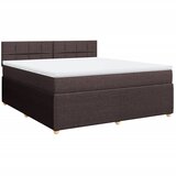 vidaXL Box spring postelja z vzmetnico temno rjava 180x200 cm blago, (21311032) | Shoptok.si