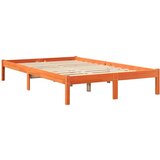  Knjižna postelja brez vzmetnice vošč. rjava 135x190 cm borovina, (21790733) | Shoptok.si