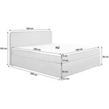 P & B POSTELJA Z VZMETNICO 180 cm x 200 cm , tekstil bež | Shoptok.si
