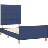  Posteljni okvir z vzglavjem moder 90x200 cm blago, (20794830) | Shoptok.si