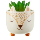 Sass & Belle Kamnit okrasni cvetlični lonec ø 7 cm Woodland Fox – | Shoptok.si
