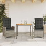  3-dijelni vrtni blagovaonski set sivi od poliratana | shoptok.hr