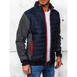 DStreet Dark Blue Quilted Men's Transition Jacket | Shoptok.si
