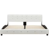 vidaXL Posteljni okvir belo umetno usnje 160x200 cm | Shoptok.si