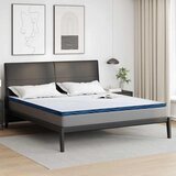  Nadmadrac Bijelo 200 x 200 cm Žakar tkanina | shoptok.hr