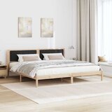  Krevetni okvir s tapiciranim uzglavljem Crna 200 x 200 cm | shoptok.hr