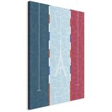  Slika - Graphic Illustration of a Swimming Pool Against the Backdrop of the French Flag 60x90 Standard | shoptok.hr