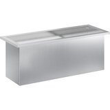  Vrtna posuda za sadnju s LED svjetlom Srebrna 30 x 80 x 30 cm | shoptok.hr