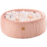 MeowBaby Okrogel bazen z žogicami Aesthetic bazen z žogicami 90x30 cm z 200 žogicami, velvet, roza: White Pearl/Prozoren, (21289255) | Shoptok.si