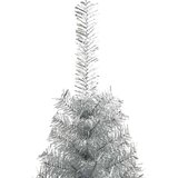  Umjetna preddekorirana božićna jelka srebrna 120 cm PET | Shoptok.si