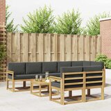  Set vanjskih sofa s jastukom 9 pcs Bijela i antracit Poliester | shoptok.hr