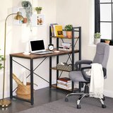  Moderan metalni radni stol s policama - crni | shoptok.hr
