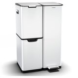 Klarstein Tiyo koš za odpadke 3 v 1 60 l | 30 l + 17 l + 13 l | sortiranje odpadkov | tiho zapiranje | pokrov iz nerjavečega jekla | Shoptok.si