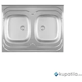 Sudoper nadgradni dvodjelni Standard Metalac