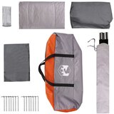  Obiteljski šator Siva i narančasta 320 x 210 x 180 cm Poliester | Eponuda.com