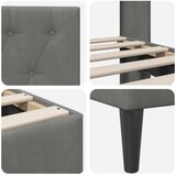  Okvir za krevet Tamnosiva 140 x 200 cm Baršun - Tamnosiva 140 x 200 cm | shoptok.hr