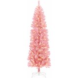  Umjetno vitko božićno drvce 180 cm 300 LED lampica Topla bijela - 180 cm s LED svjetlima | shoptok.hr