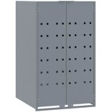  Spremište za 2 kanta za otpad sivo 138x79x117 cm čelično | shoptok.hr