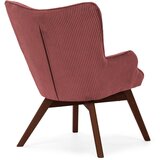 Ropez Rdeč fotelj iz rebrastega žameta Niko – | Shoptok.si