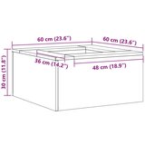  Ognjište Kvadratno Crno 60x60x30 cm Čelik | shoptok.hr