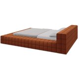 Makamii Tapecirani bračni krevet s podnicom 140x200 cm boje terakote Akela – | shoptok.hr
