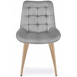  BERA stolica - svijetlosivi baršun / noge od hrasta x 1 | shoptok.hr