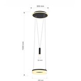 Wofi 6054-302 - led prigušiva luster na sajli jesse LED/15,5W/230V crna | Eponuda.com