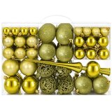  Set božićnih kuglica 111 kom. Svijetlo zelena 6 cm Polistiren - Svijetlo zelena | shoptok.hr