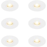 QAZQA Komplet 6 Moderna vdolbina bela 12 cm - Buco | Shoptok.si